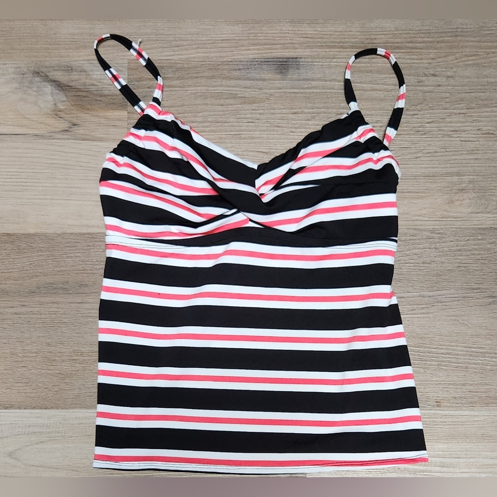 **SUMMER SALE** Pure Paradise Twist Top Tankini Sz 34D Swim Bathing BIN BB